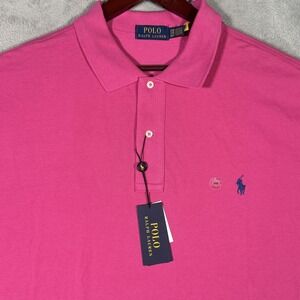Polo Ralph Lauren Polo Shirt Mens 2XB 2XL Big Pink Classic Fit Cotton Pique